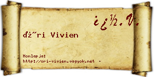 Őri Vivien névjegykártya